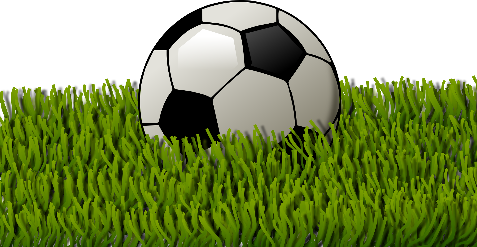 This Free Icons Png Design Of Soccer Ball On Grass (2400x1697), Png Download