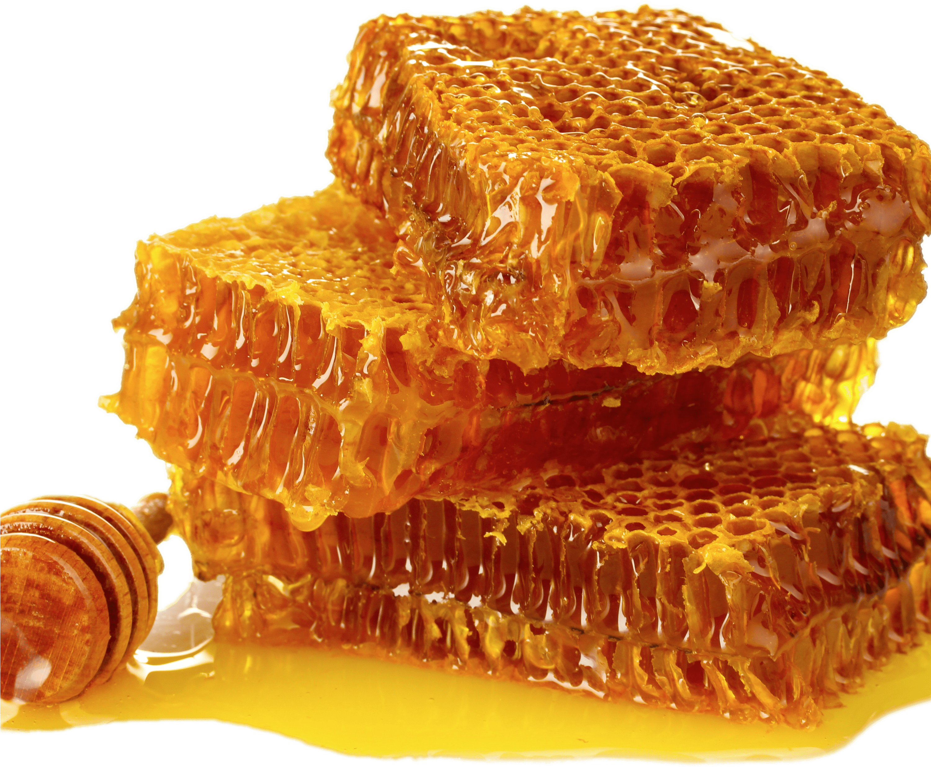 Honeycomb With Dipper - All Natural Luxury Lip Balm By L'autre Peau Green Tea, (3000x3000), Png Download