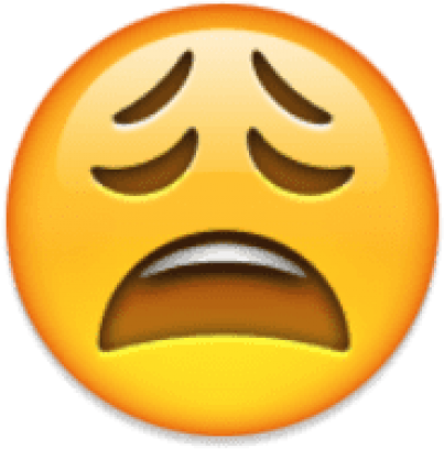 Free Png Ios Emoji Weary Face Png Images Transparent - Emoji Faces (480x502), Png Download