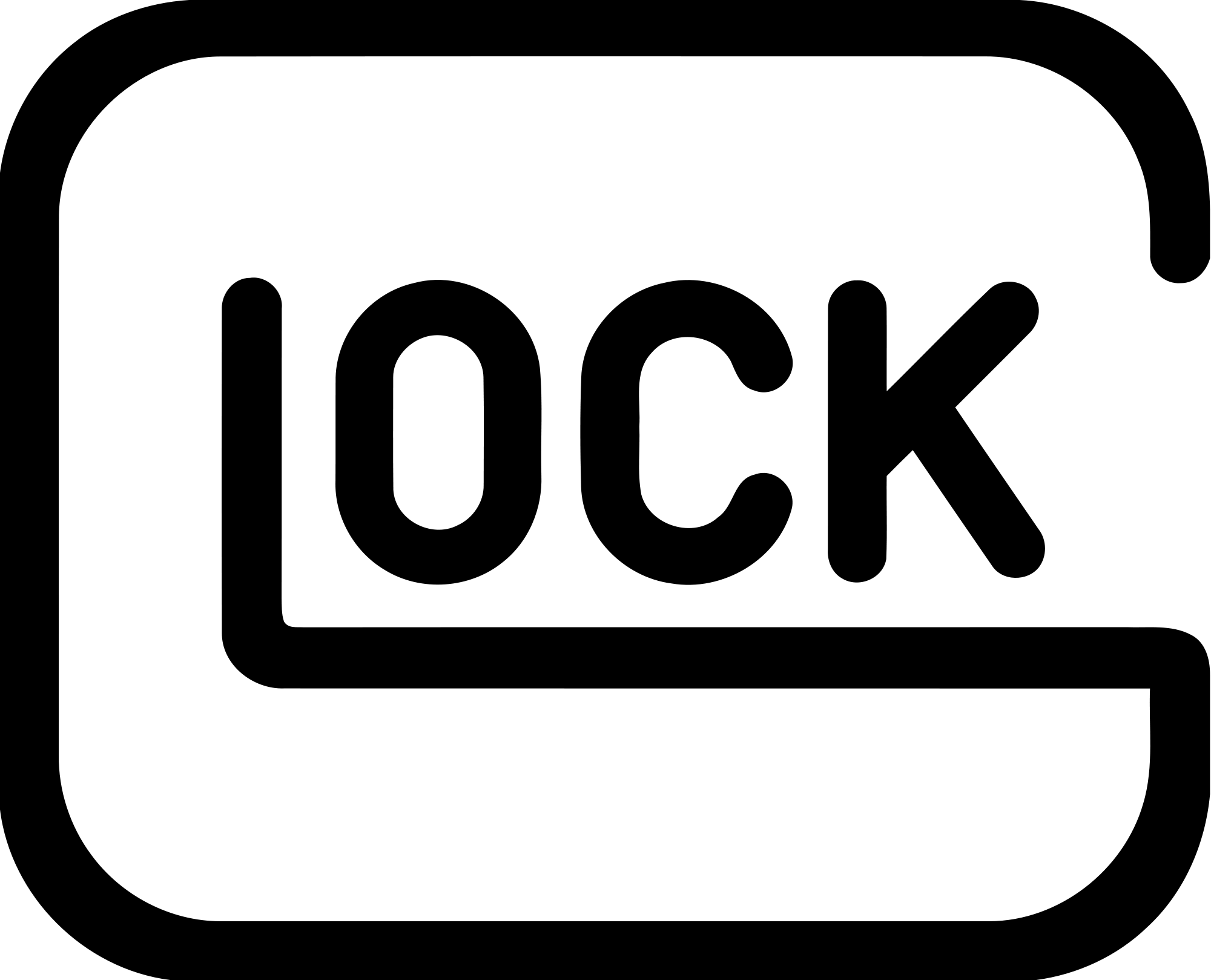Open - Glock Symbol (2000x1618), Png Download