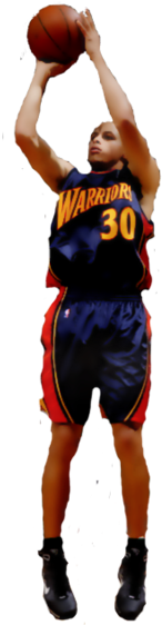 Stephen Curry Shooting Png (261x600), Png Download