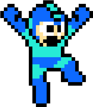 Megaman - 8 Bit Mega Man Sprite (360x360), Png Download