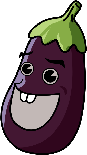 Eggplant Clipart Purple Eggplant - Egg Plant Clip Art (393x700), Png Download