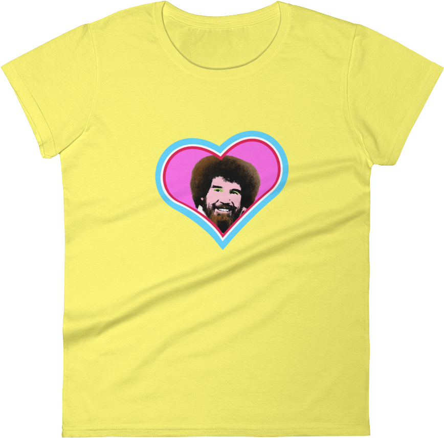 I Heart Bob Ross Women's Short Sleeve T-shirt - T-shirt (1000x1000), Png Download