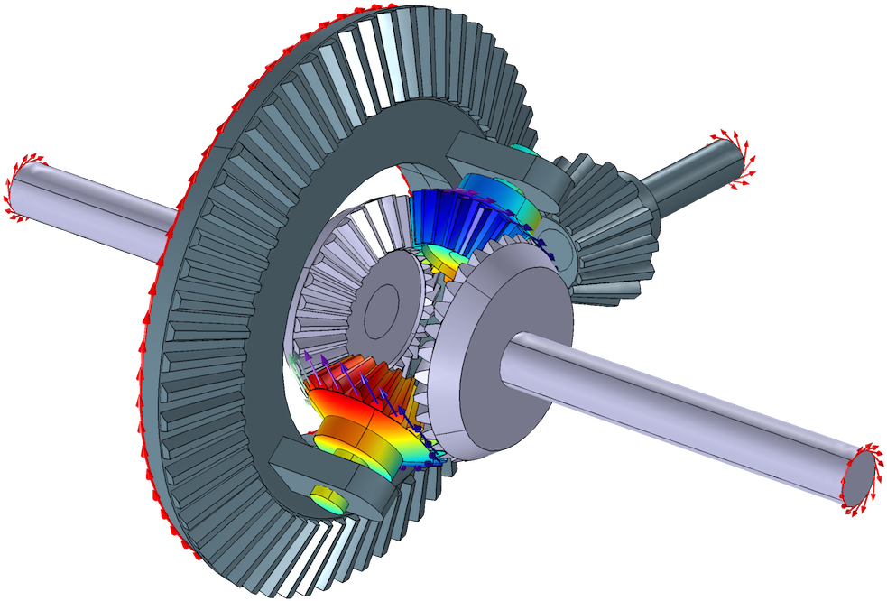 Model Example Of A Differential Gear - Differential Gear (1000x750), Png Download