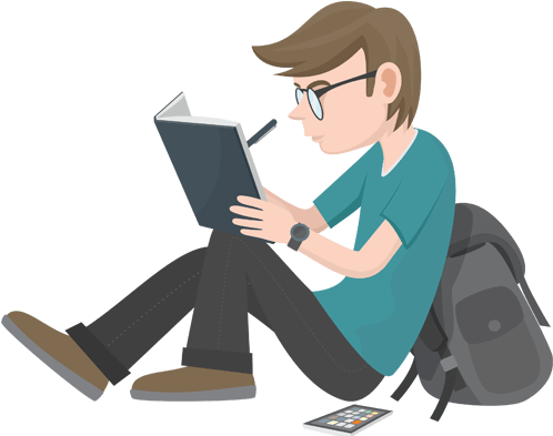 Download Writing Png Images - Teen Reading Book Png - Full Size PNG ...