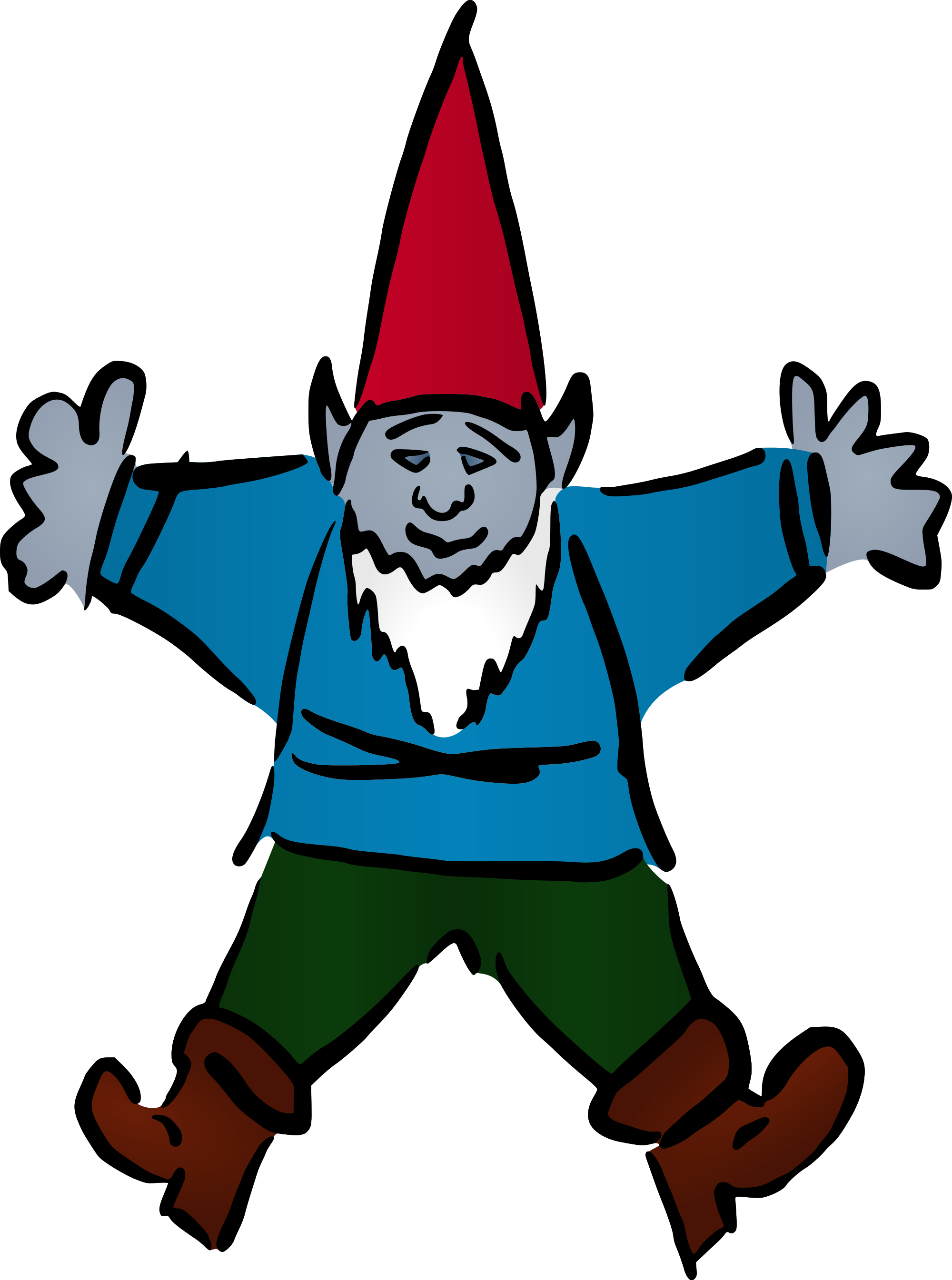 Gnome Drawing - Drawing (2000x2690), Png Download