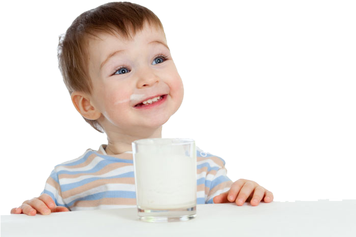 Baby Drinking Milk Png Image - Milk Drinking Boy Png (700x523), Png Download