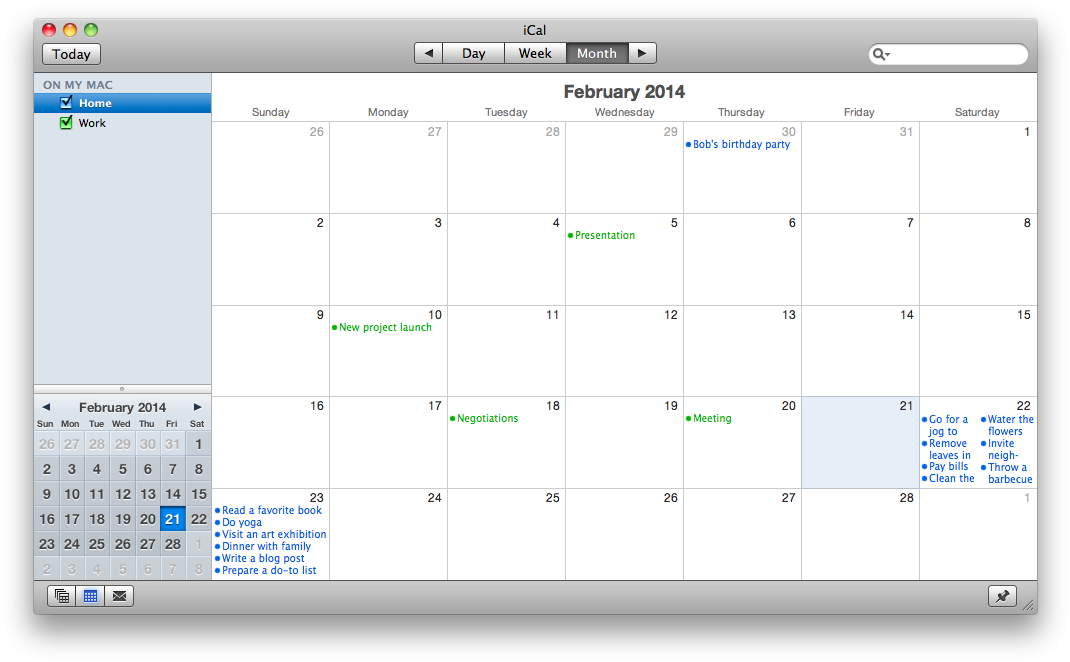 Export From Conceptdraw Mindmap To Apple Ical - Calendar (1083x675), Png Download
