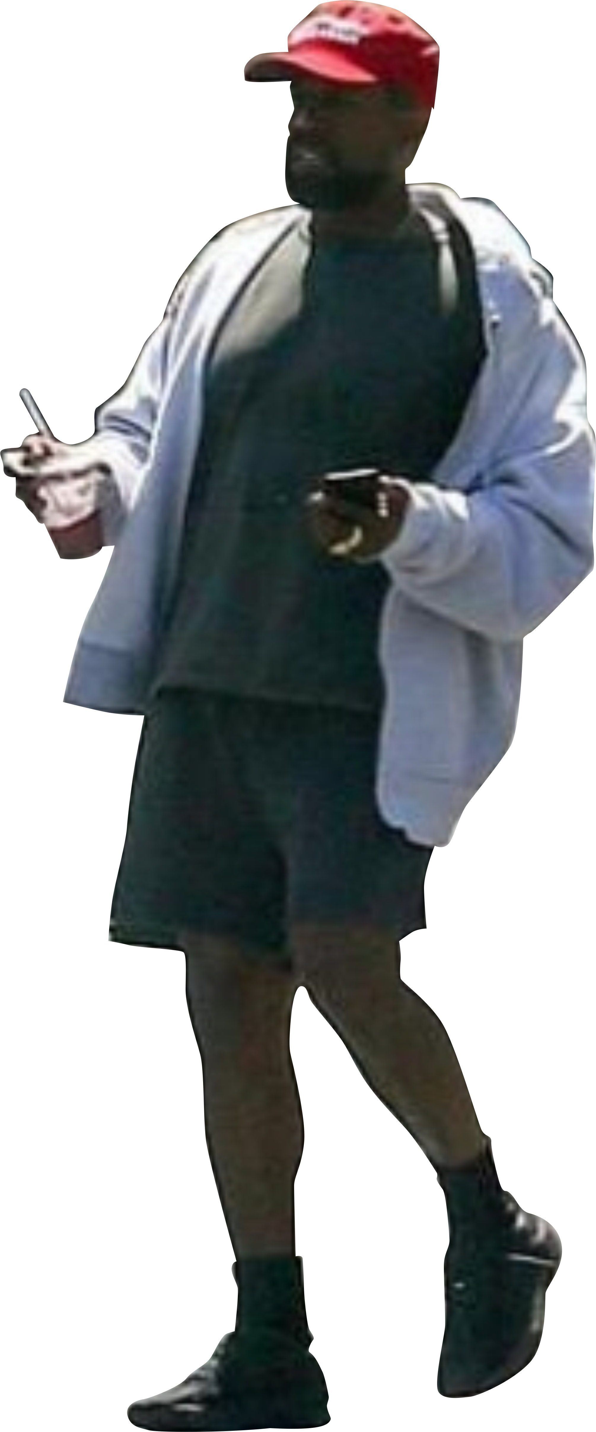 Personkanye West In Maga Hat - Kanye Make America Great Again (2010x4828), Png Download