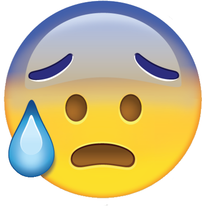 Poker Face Emoji Png - Face With Open Mouth And Cold Sweat Emoticon Emoji (480x480), Png Download
