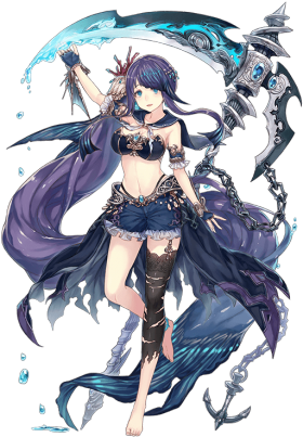 Portrait Little Mermaid Paladin - Sinoalice (350x416), Png Download