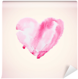 Watercolor Heart Vector Illustration Wall Mural • Pixers® - Amour' Collection I Framed Print Frame Colour: Black, (400x400), Png Download