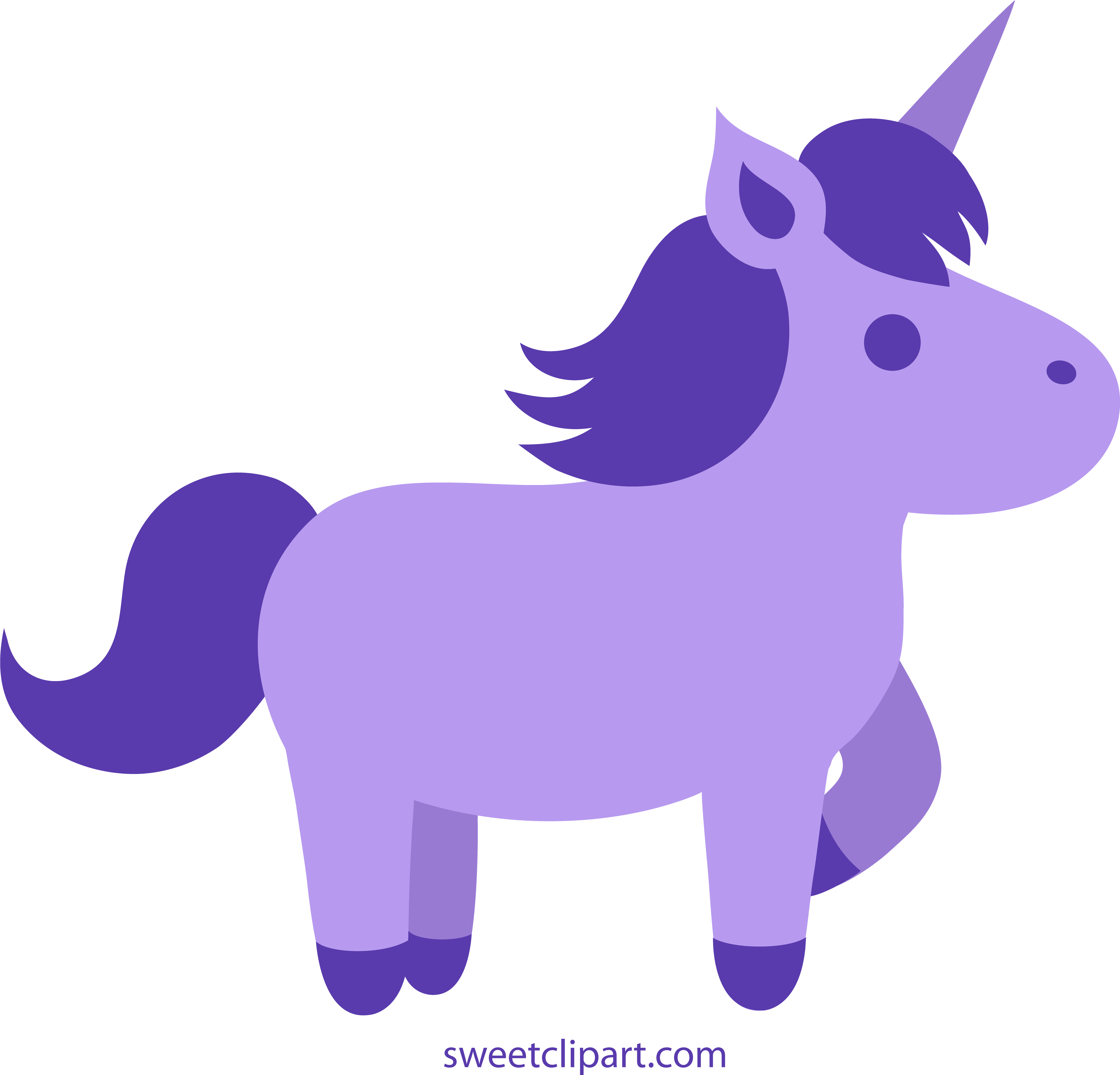 Unicorn Clipart Purple - Purple Clipart (5223x5028), Png Download