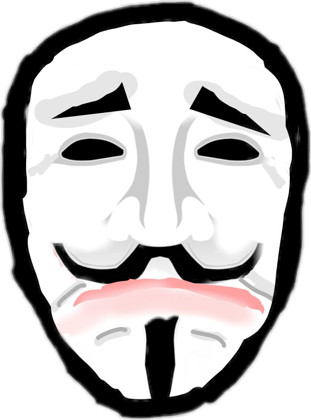 Report Abuse - Sad Anonymous (617x833), Png Download