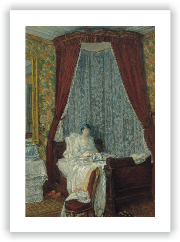 The French Breakfast - Giclee Painting: Hassam's The French Breakfast, 1910, (603x800), Png Download