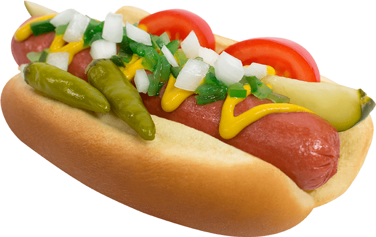 Home Market Foods Eisenberg Chicago Style Hot Dog - Chicago Style Hot Dog Png (1200x800), Png Download