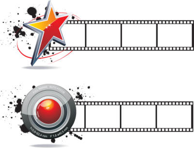 Digital Film Strip - Film Strip Vector (400x305), Png Download