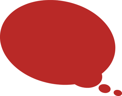 Lively Red Round Thought Bubble - Colorful Thought Bubble Png (400x314), Png Download