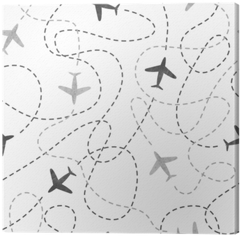 Seamless Pattern With Watercolor Airplanes - Watercolor Painting (400x400), Png Download