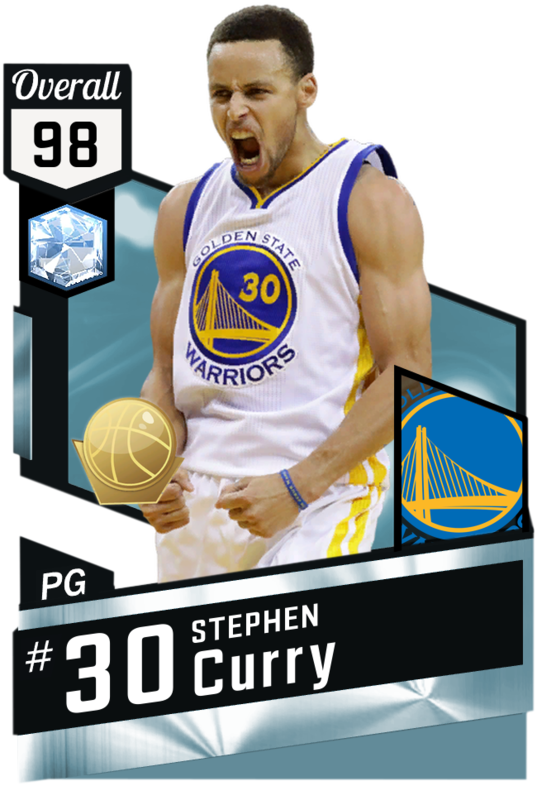 Stephen Curry Diamond Card - Nba 2k18 Stephen Curry Rating (325x475), Png Download