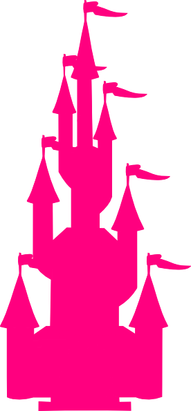 Pink Castle Clip Art At Clker - Castle Silhouette Purple Png (276x595), Png Download