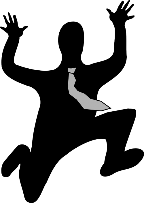 Small - Scared Running Png (420x592), Png Download