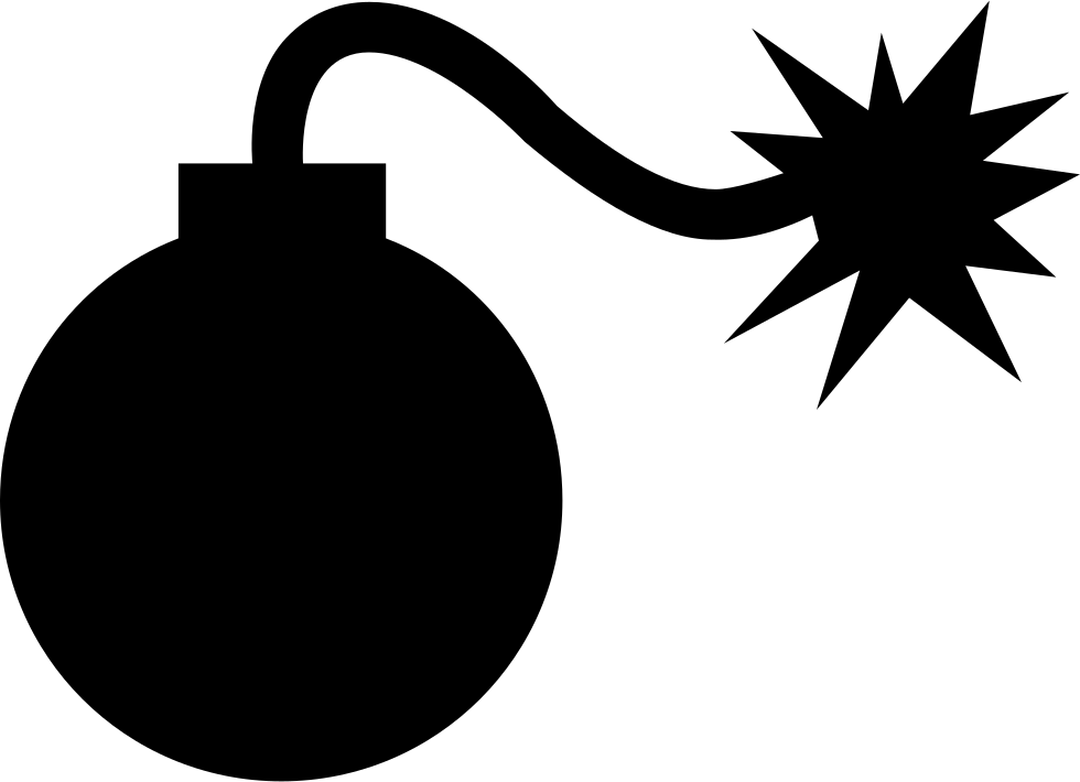Burst Comments - Bomb Stencil Png (980x710), Png Download