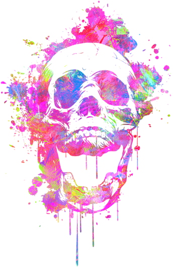 Click And Drag To Re-position The Image, If Desired - Society6 Watercolor Skull Rug - 2' X 3' (452x700), Png Download