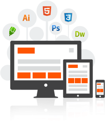 Small Business Website Design Kerala - Responsive Web Design Diagram (379x486), Png Download