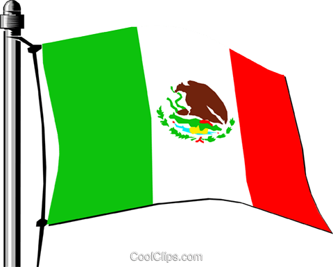 Mexico Flag Royalty Free Vector Clip Art Illustration - Flag (480x385), Png Download