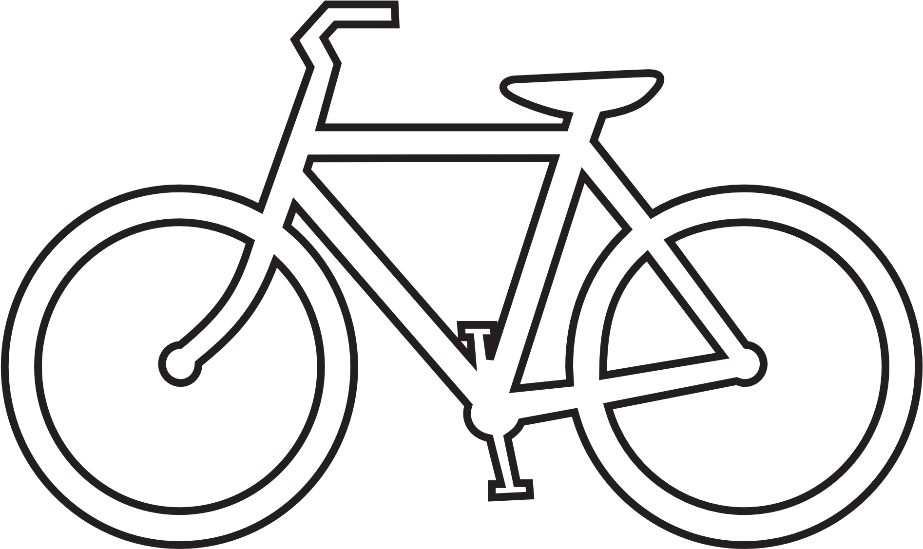 Bike Black And White Clip Art (1969x1478), Png Download