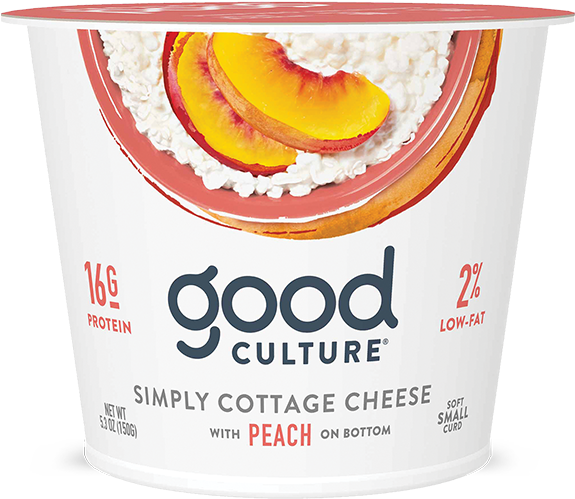 Peach-natural - Good Culture Simply Cottage Cheese (750x555), Png Download