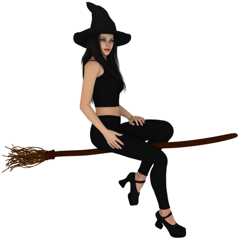 Free Royalty Images - Halloween Witches Free Png (522x511), Png Download