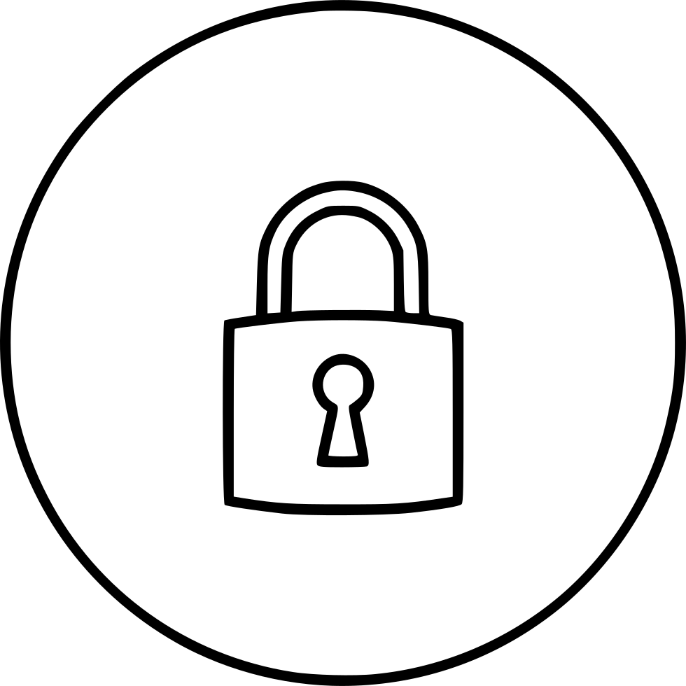 Padlock Lock Block Key Riddle Comments - Padlock Clipart Black And White (980x980), Png Download