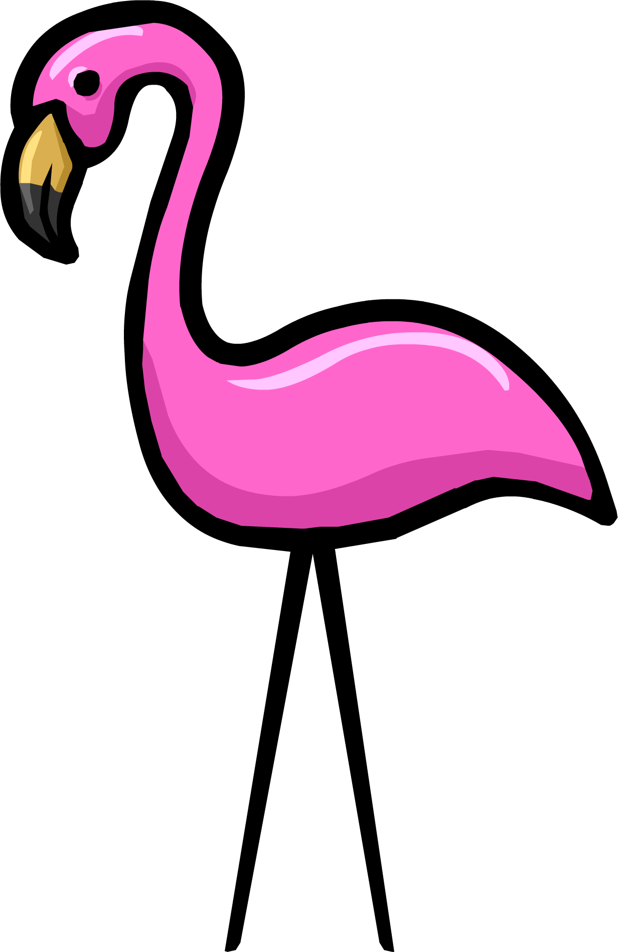 Pink Flamingo - Png - Flamingo Png (1232x1899), Png Download