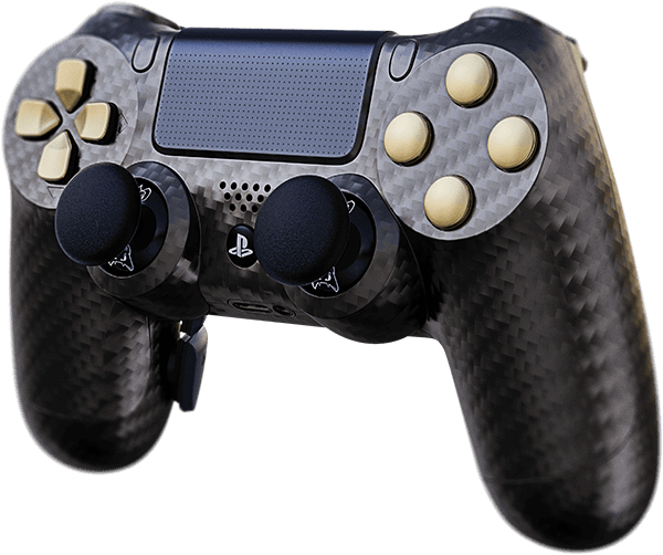 Ps4 Evil Shift Carbon Fiber Series Esports Pro Controller - White Camo Controllers Fortnite (600x502), Png Download