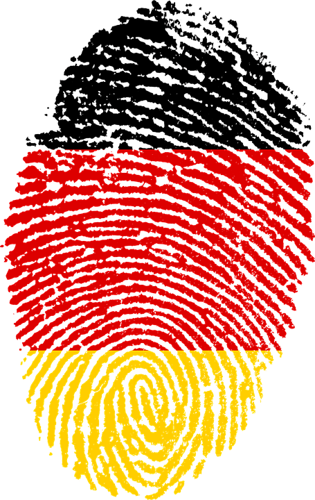 Download - German Flag Fingerprint (455x720), Png Download