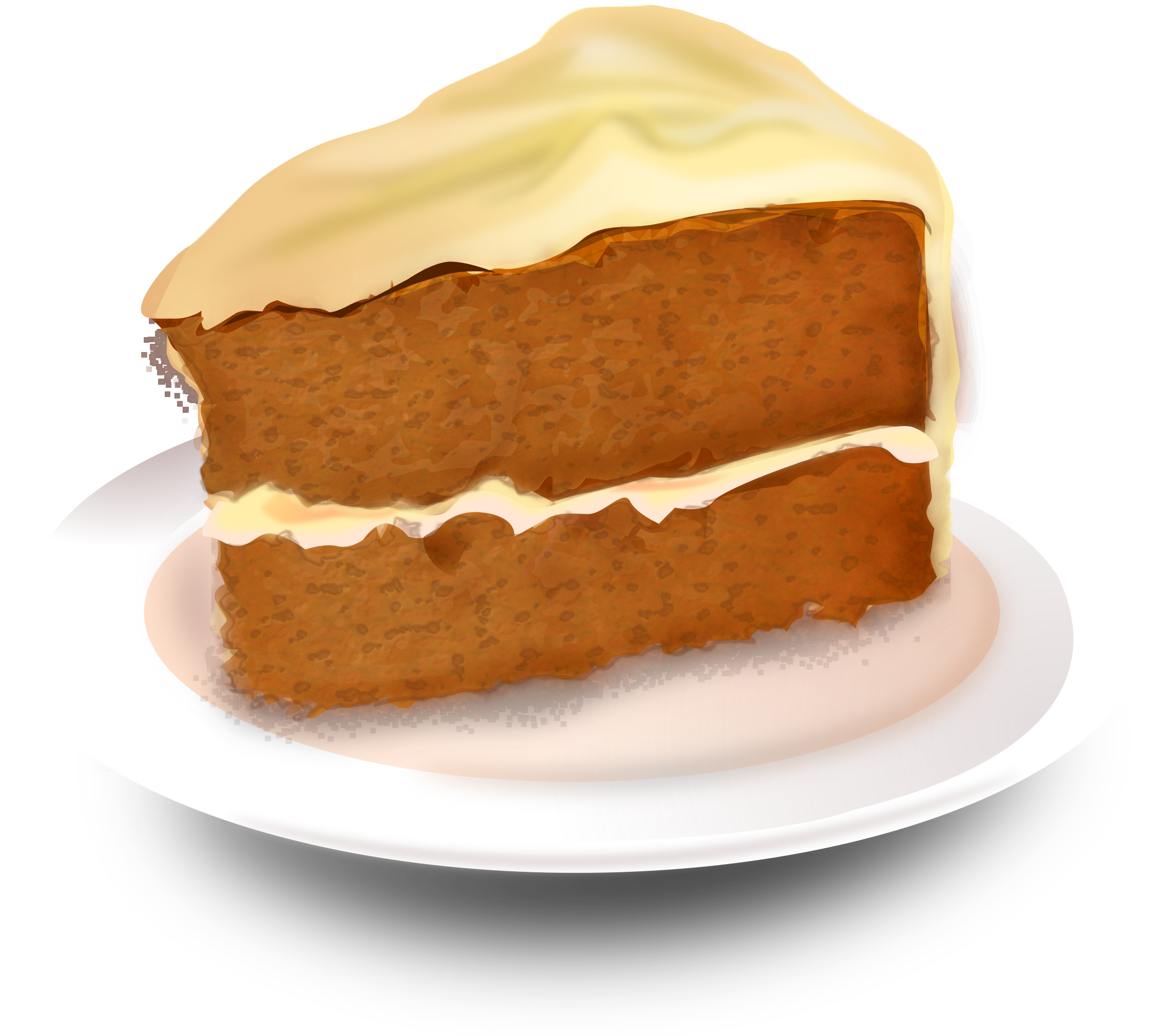 Carrot Cake Clipart - Personalisierte Scheibe Des Kuchens Keramik Ornament (800x676), Png Download