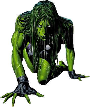 Hulk - She Hulk Marvel Png (354x420), Png Download