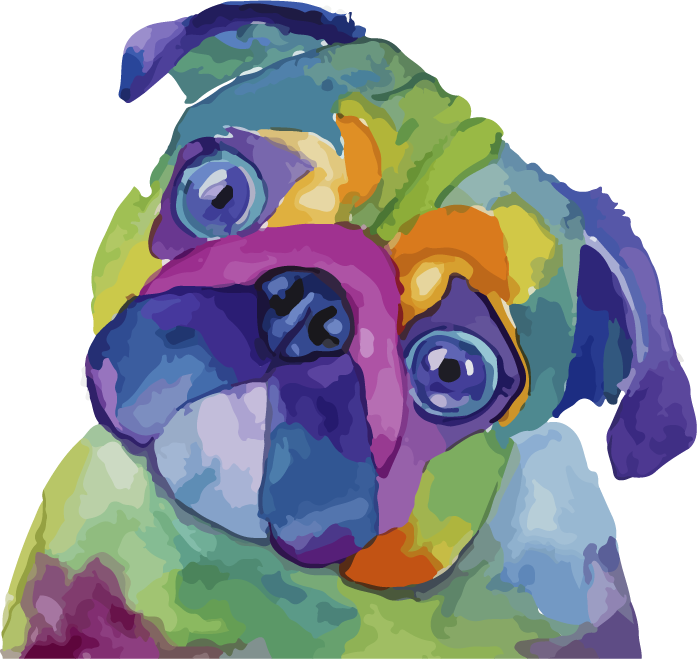 Watercolor Dog Printed Transfers - Watercolor Painting (697x659), Png Download