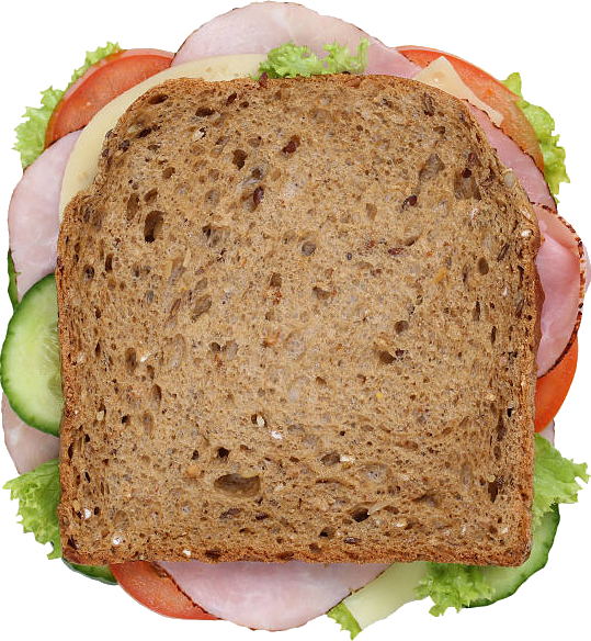 Sandwich - Sandwich Top View (539x584), Png Download