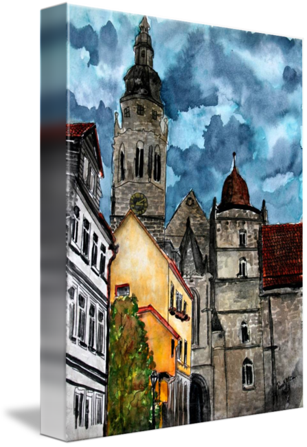 Transparent Castle Paintings Graphic Download - Coburg Germany Castle Painting Art Print (447x650), Png Download