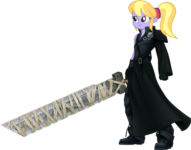 Background Human, Cloud Strife, Cloudy Kicks, Equestria - Clouds Sword Final Fantasy (720x532), Png Download