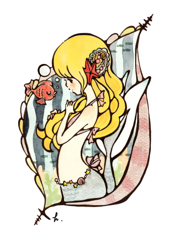 人魚姫 - Tote Bag (480x480), Png Download