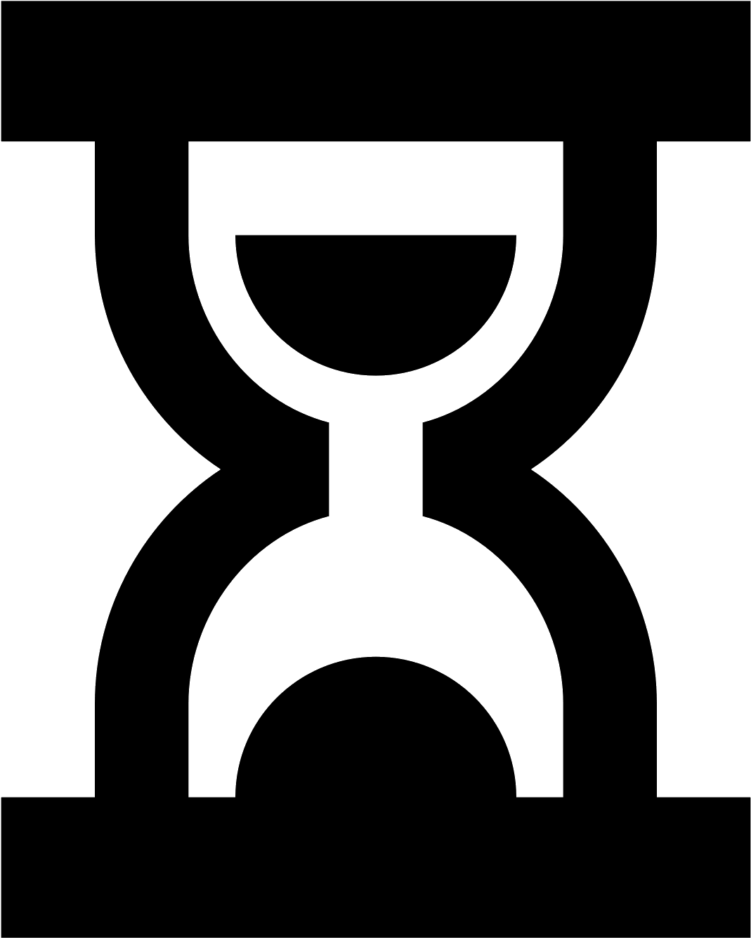 It's A Logo Of An Hourglass, Reduced To An Image Of - Icon (1600x1600), Png Download