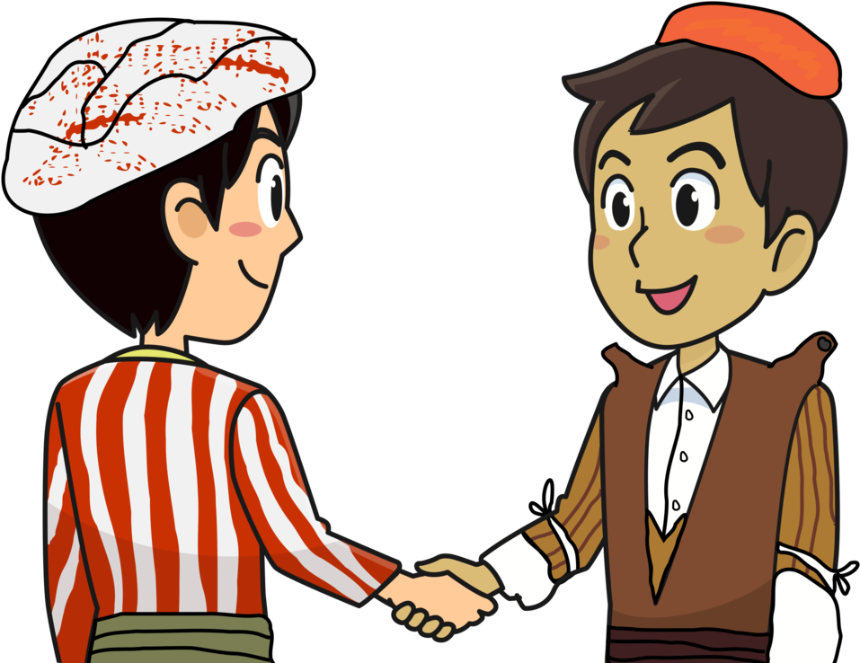 Clip Art Christmas Handshake Computer Icons Drawing - Clip Art (1025x750), Png Download