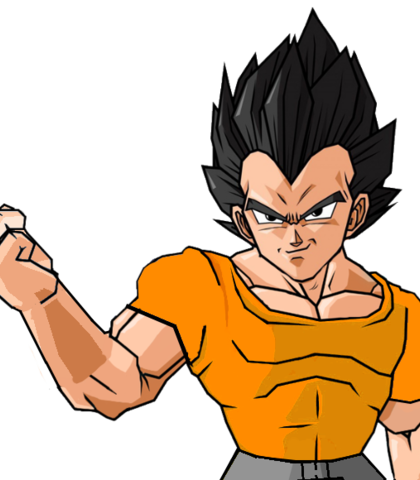 Male - Dragon Ball Z Vegeta Normal (420x480), Png Download