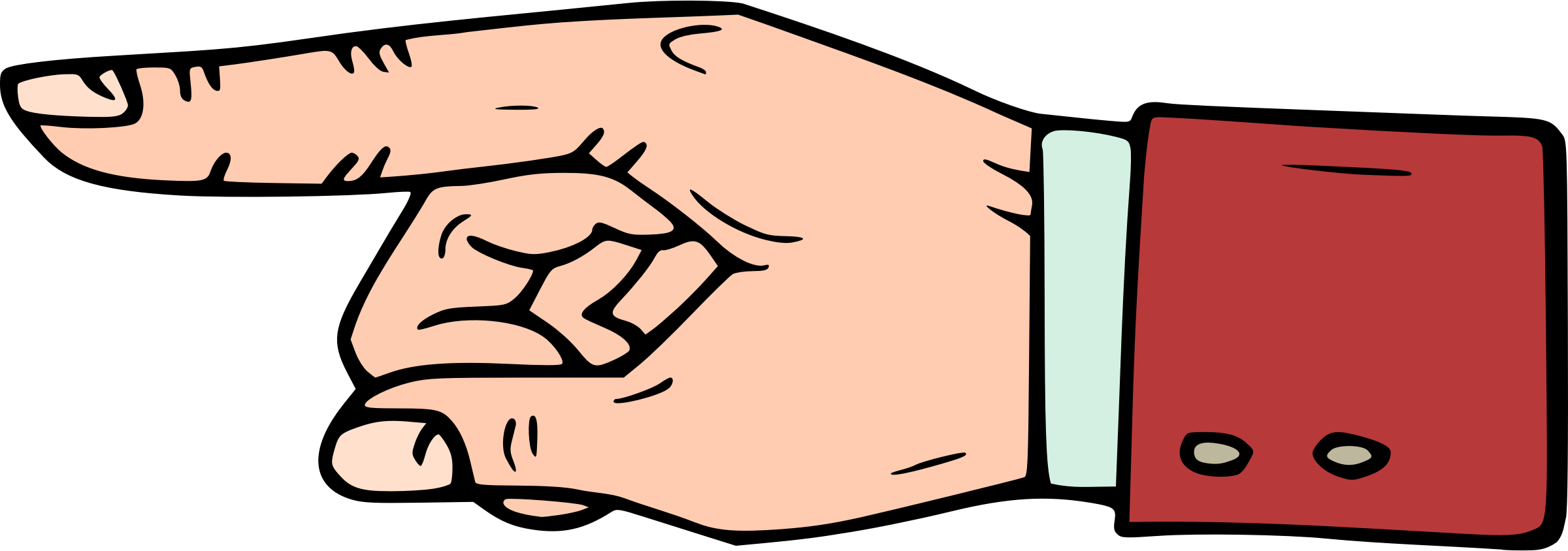 This Free Icons Png Design Of Pointing Finger 2 (2400x844), Png Download
