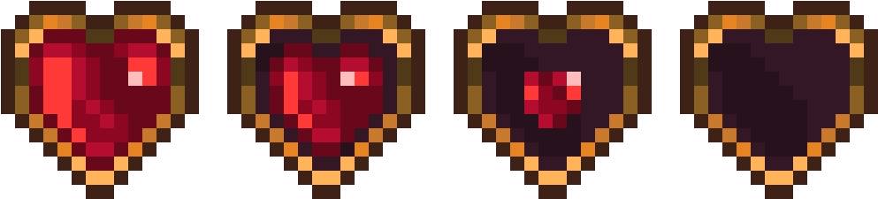 Textures - Pixel Heart - 2d Pixel Hearts (1024x1024), Png Download